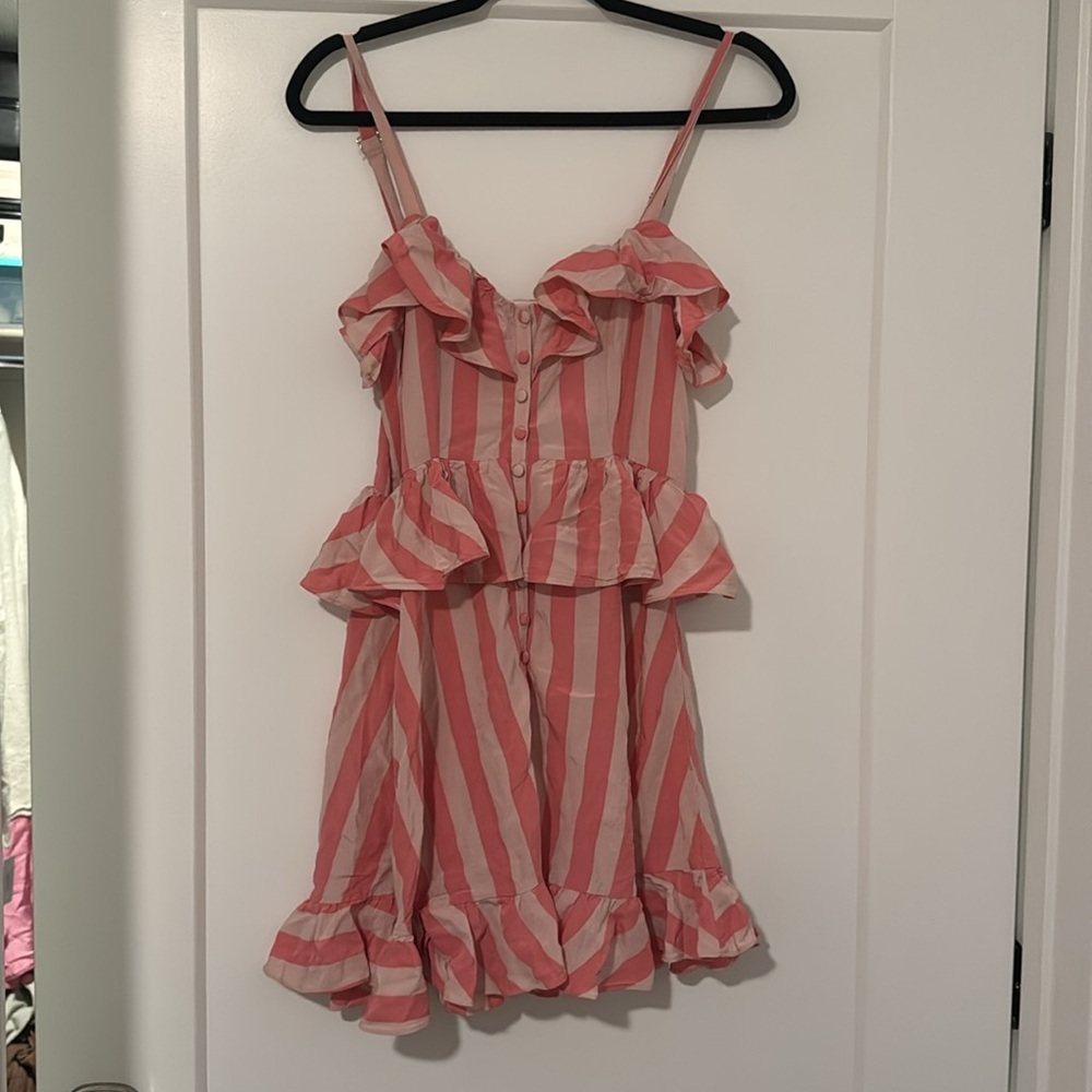 For Love and Lemons Tahiti Dress pink stripe - Picture 3 of 6